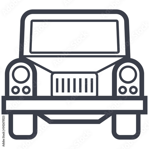 Lorry Truck Line Illustration