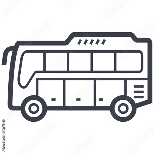 Tour Bus Line Illustration