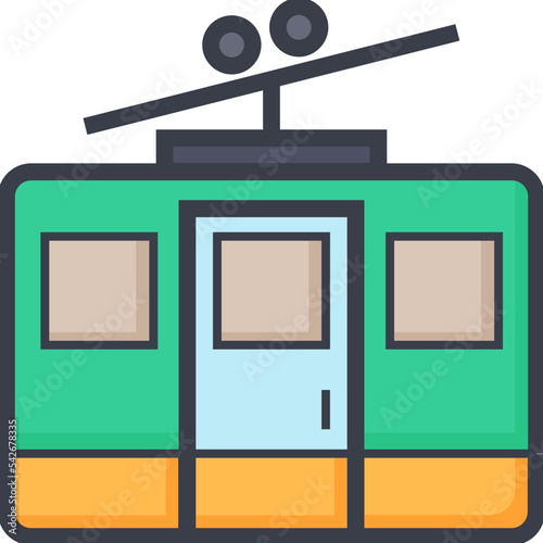 Aerial Lift Colored Illustration