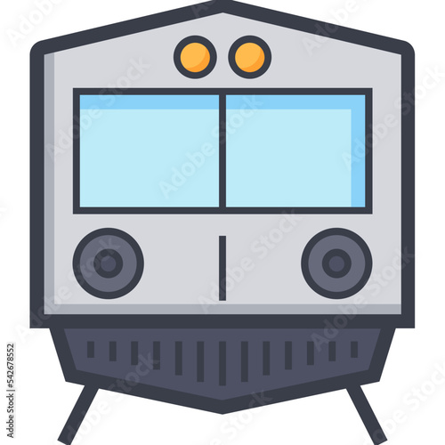 Tram Colored Illustration