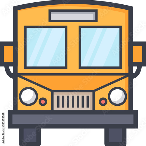 Tour Bus Colored Illustration
