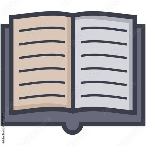 Open Book Vector Icon