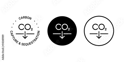 Carbon Capture and Sequestration vector icon illustration concept