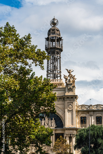 Architecture and buildings over Plaza del Ayuntamiento, Valencia, Spain, Europe photo