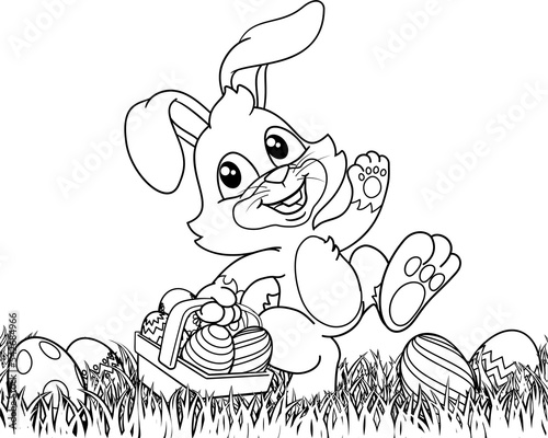 Easter Bunny Rabbit Eggs Ba...