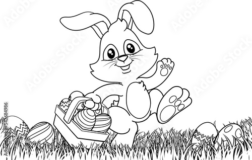 Easter Bunny Rabbit Eggs Ba...