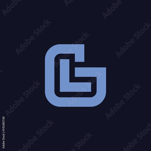 initial letter LG or GL monogram logo. photo