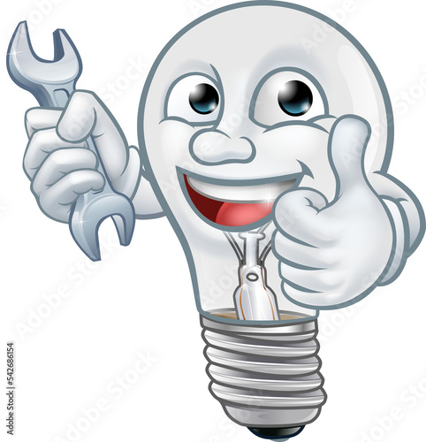 Light Bulb Cartoon Characte...
