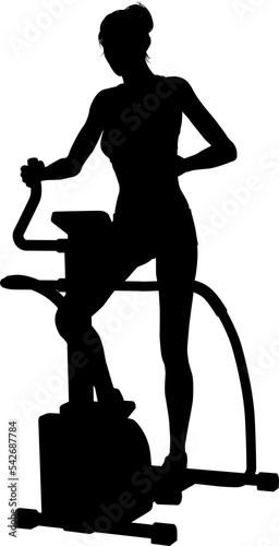 Gym Woman Silhouette Ellipt...