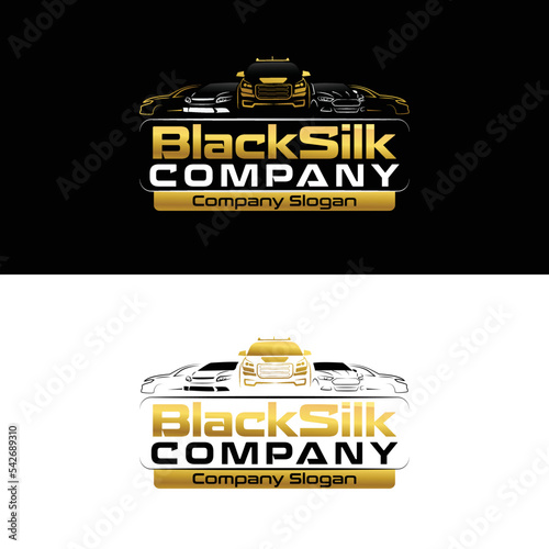 luxury 5 cars line art vector logo with premium and luxury look