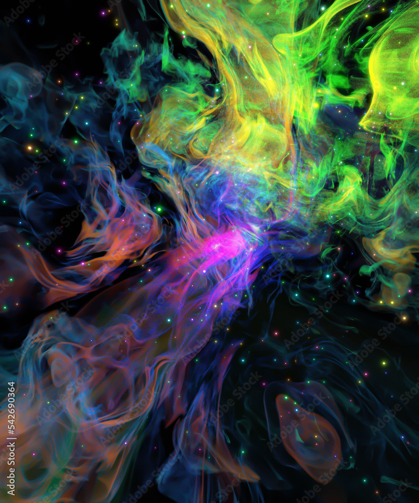 Obraz premium abstract fractal background with space