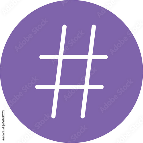 Hashtag Vector icon which is suitable for commercial work and easily modify or edit it
 photo