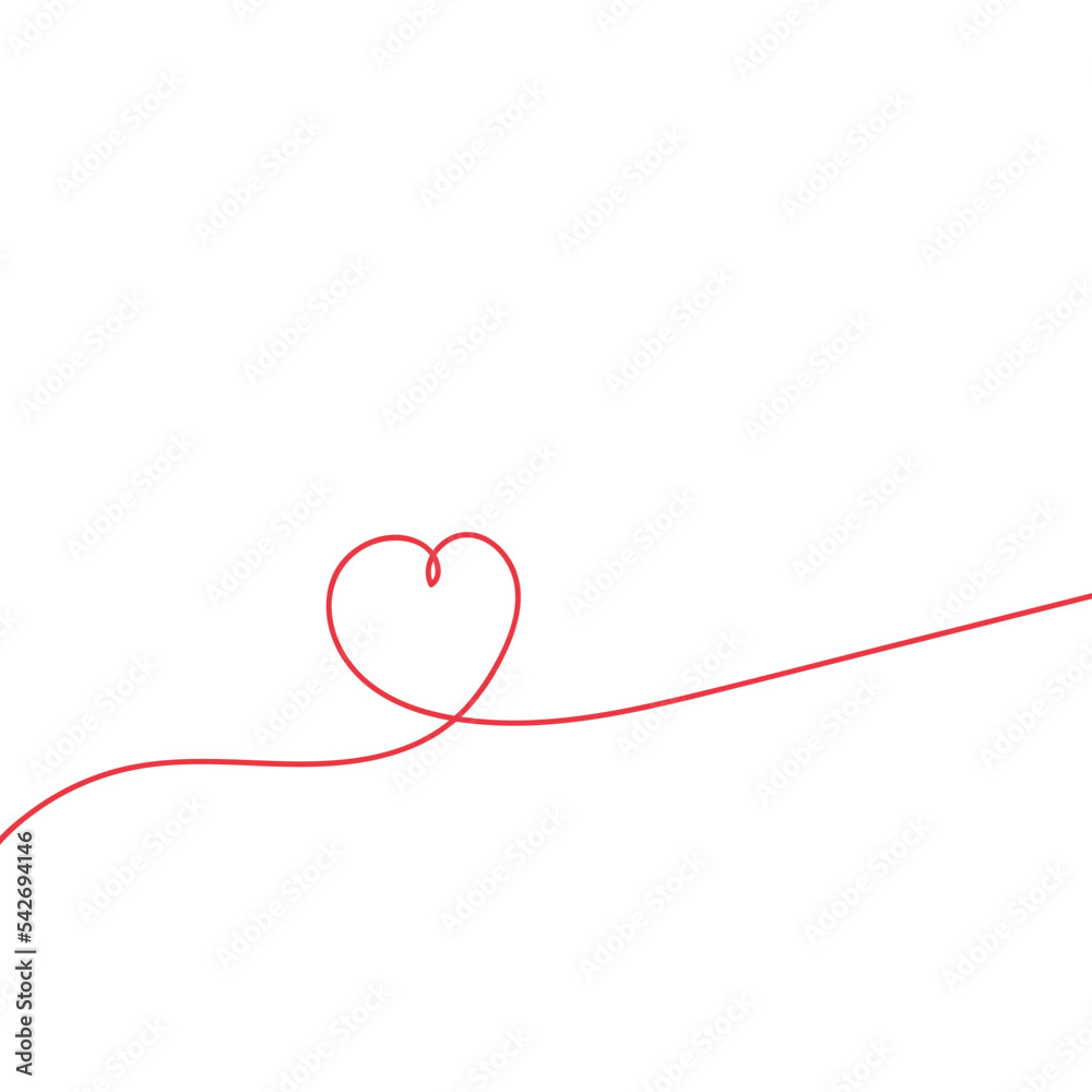 Heart vector line 2