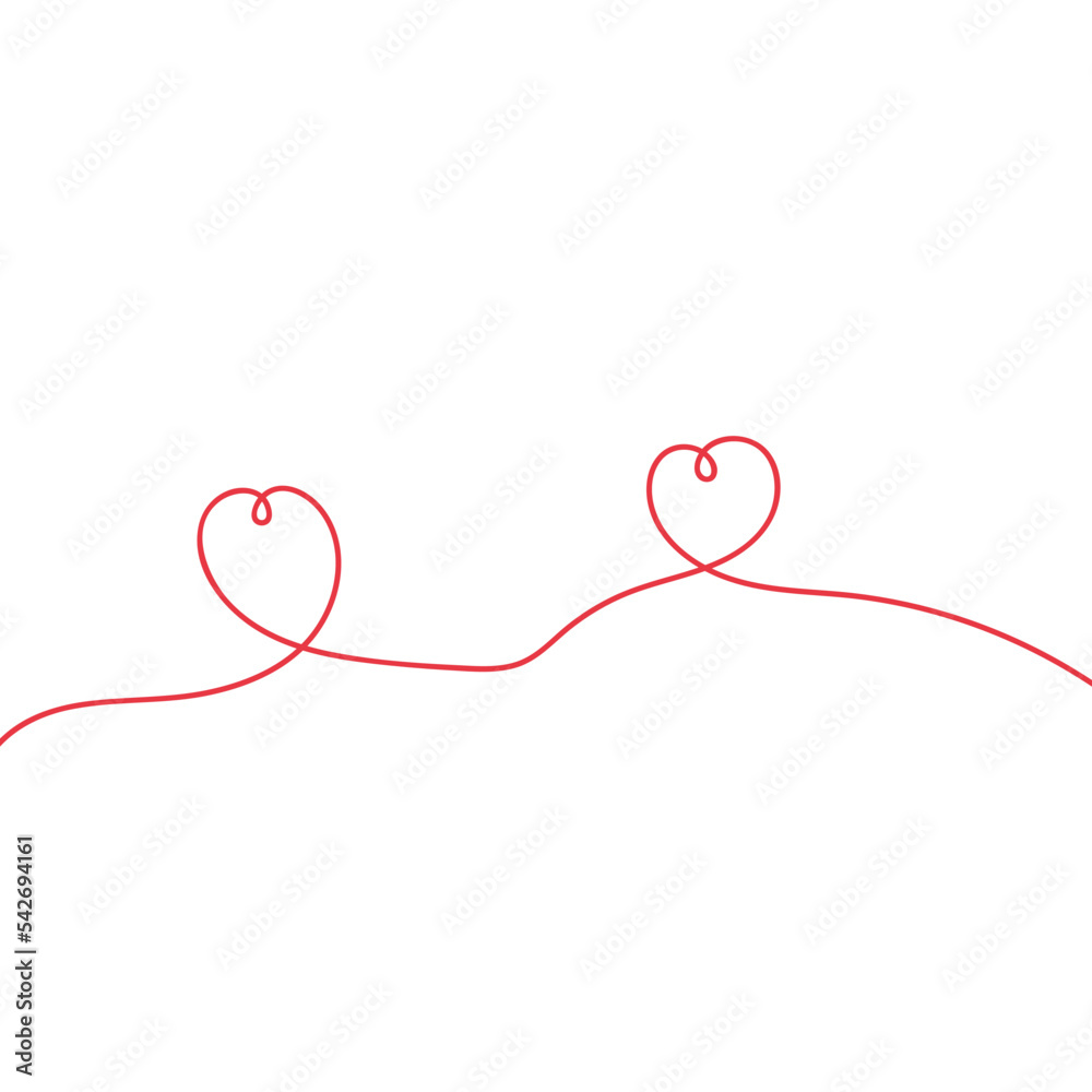 Heart vector line 5