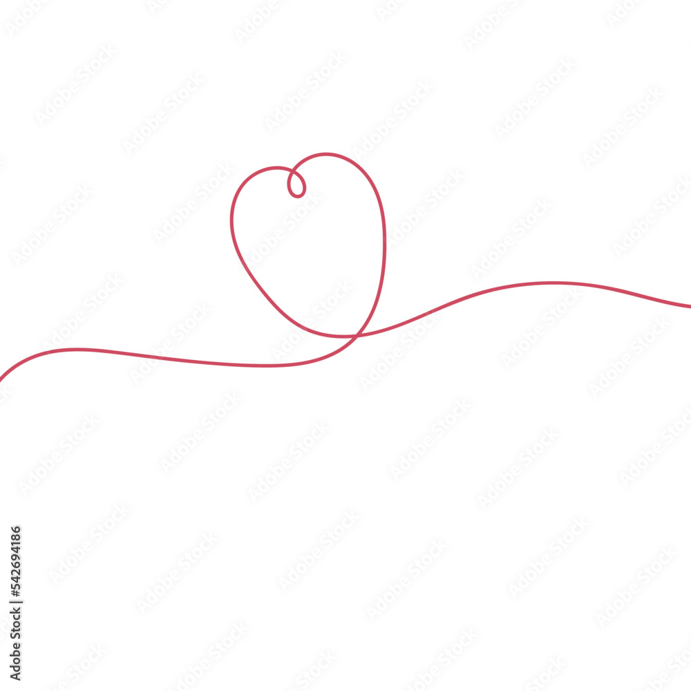 Heart vector line 9