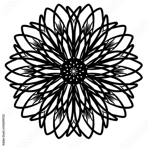 Template for laser cutting wall clock. Vector maket