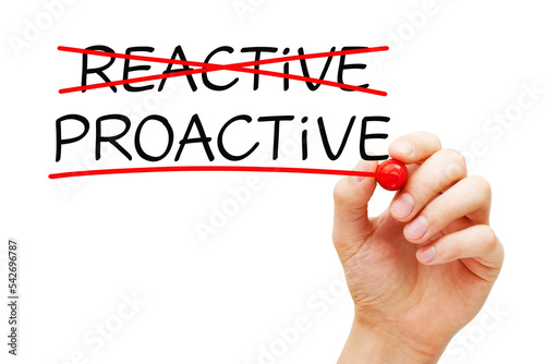 Proactive Not Reactive Concept photo