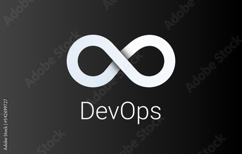 Obraz na płótnie DevOps icon. software development - Dev and IT operations - Ops . loop eight logo for software technology companies. gradient icon w salonie