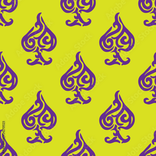 ACE of spades vector seamless pattern