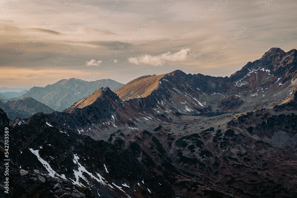 A beautiful view on the top of the Tatra mountains