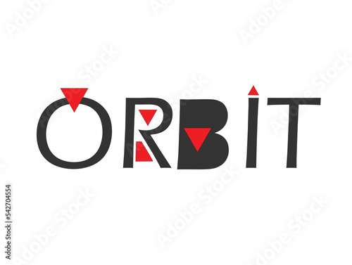 orbit font shape triangle logo design, letter, alphabet, icon typography, gradient isolated on white