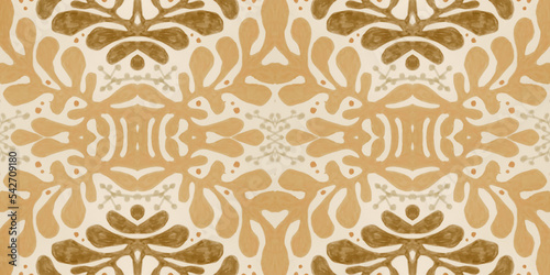 Spanish pattern. Seamless talavera ceramic. Vintage italian background.