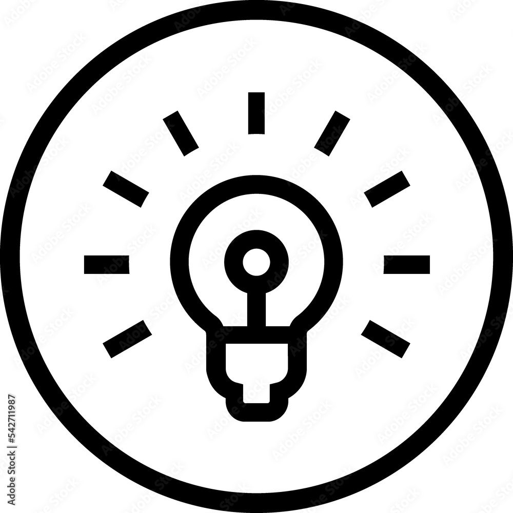 Shining bulb sign. Idea Shining bulb sign. Idea