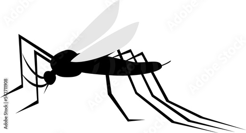 Mosquito isolated flat illustration. Mosquito icon. Png