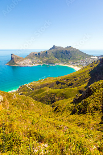 Hout Bay Coastal mountain landscape with fynbos flora in Cape Town