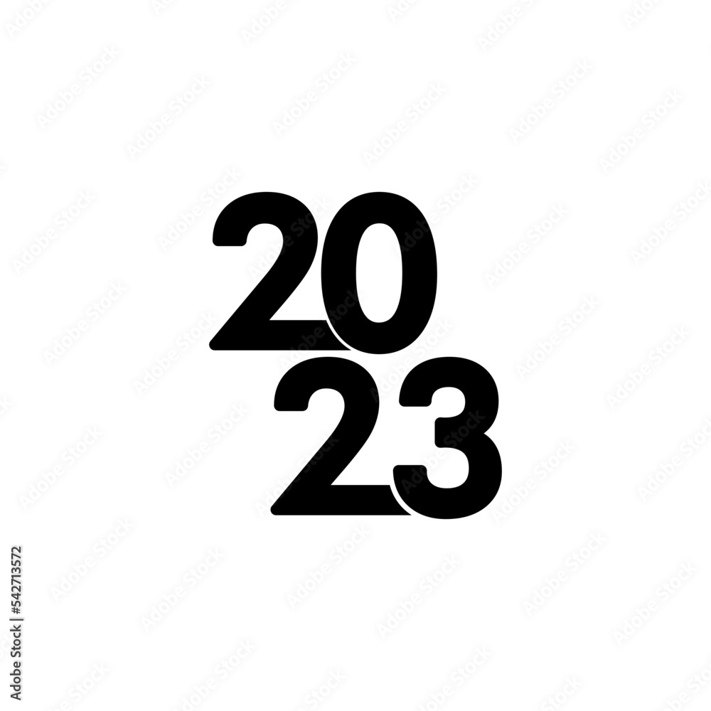 Happy new year 2023 text typography design patter vector illustration Happy new year 2023 text typography design patter vector illustration