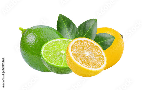 lime and lemon on transparent png © sommai
