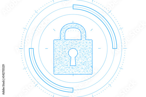Cyber security technology concept , Shield With Keyhole icon with world map background , personal data , vector illustration.	
