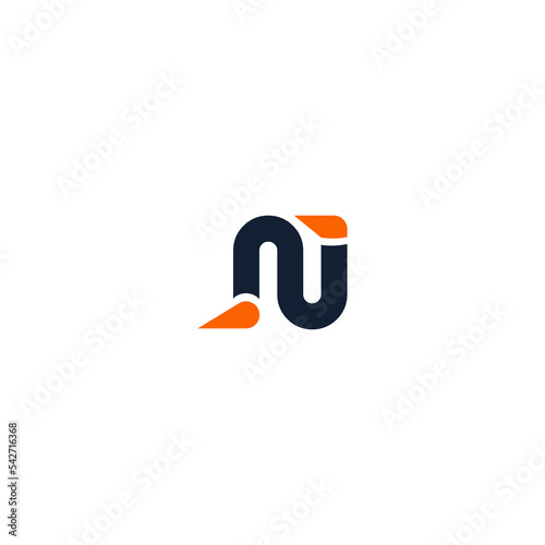N, NI, IN  letter logo design template elements. Modern abstract digital alphabet letter logo. Vector illustration.