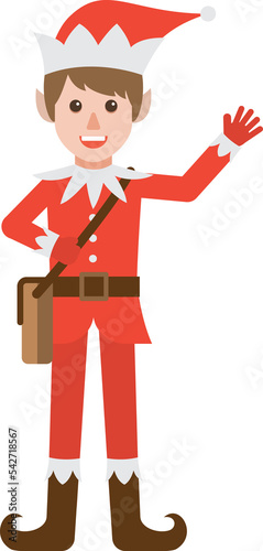 Φωτογραφία Elf kid, Christmas character and decoration.