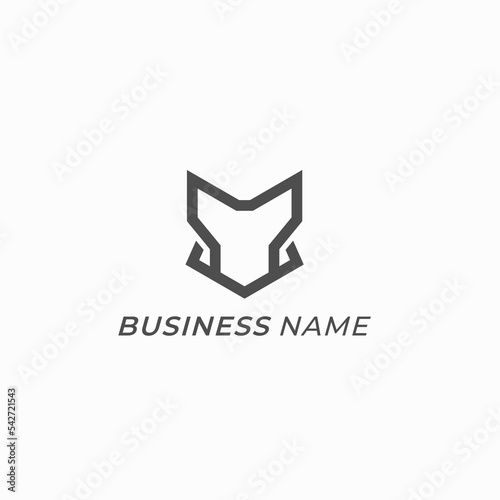 design logo line creative head wolf photo