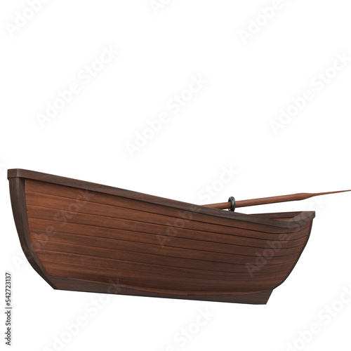 3d rendering illustration of a rowing boat