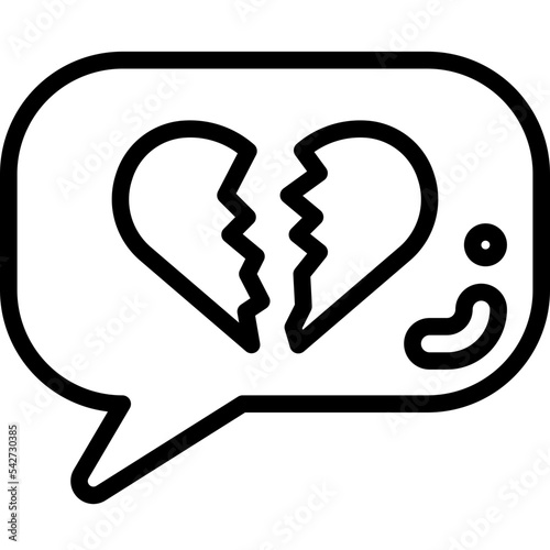Break up chat icon