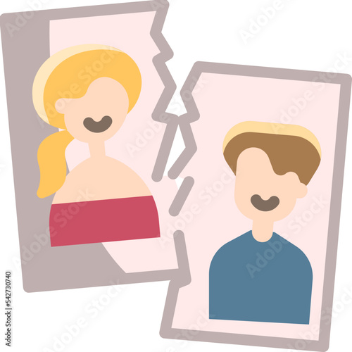 Tearing couple photo icon