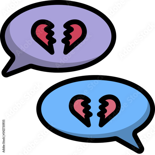 Break up chat icon