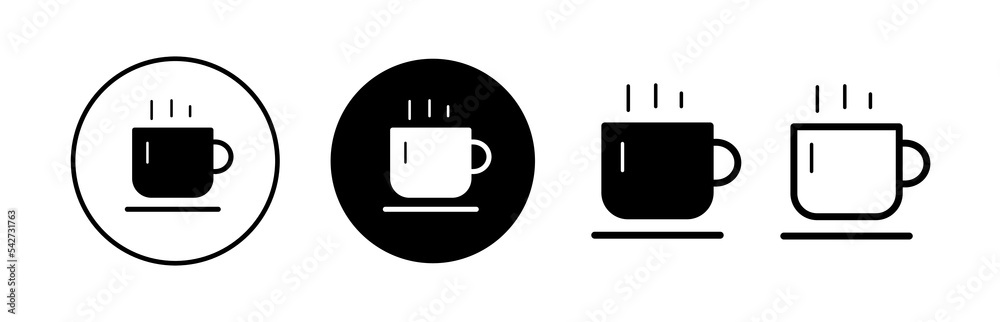 Coffee and Tea line icons. Cappuccino, Teapot, and Coffee pot. Coffee beans linear icon set Coffee and Tea line icons. Cappuccino, Teapot, and Coffee pot. Coffee beans linear icon set