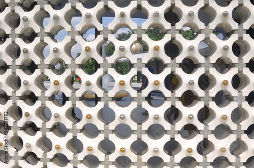 SELANGOR, MALAYSIA -MAY 15, 2016: Wall pattern design for Malaysia National Monument. Made from painted concrete and the repetitive pattern.  