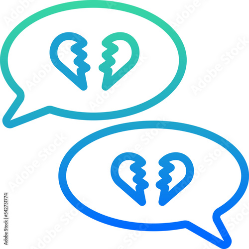 Break up chat icon