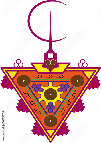 Tazerzit the symbol of Berber jewelry and Amazigh culture.