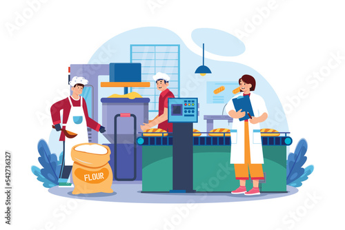 Bread maker Illustration concept on white background