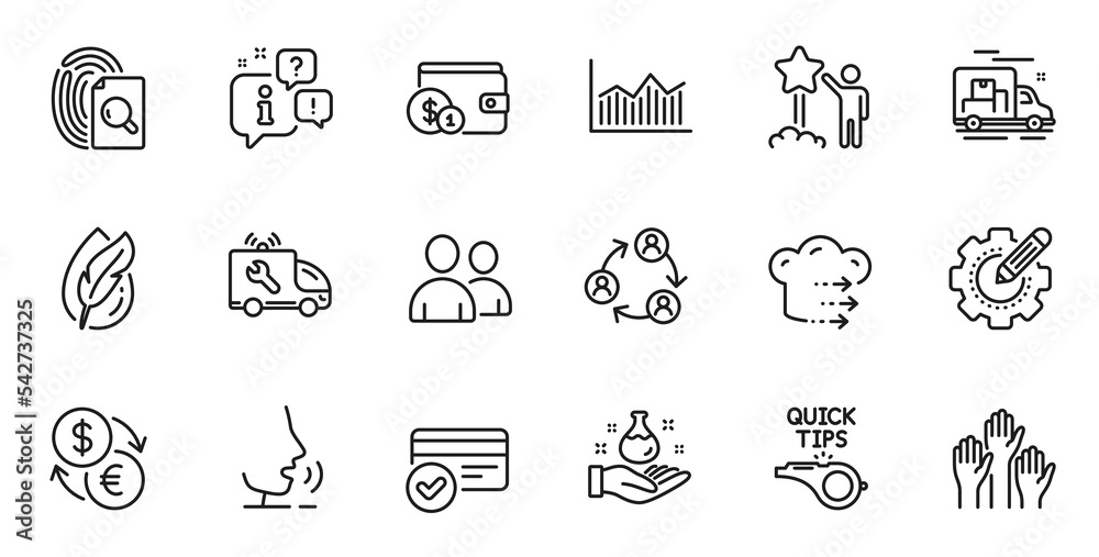 Outline set of Hypoallergenic tested, Tutorials and Money diagram line icons for web application. Talk, information, delivery truck outline icon. Include Inspect, Payment methods, Users icons. Vector Outline set of Hypoallergenic tested, Tutorials and Money diagram line icons for web application. Talk, information, delivery truck outline icon. Include Inspect, Payment methods, Users icons. Vector