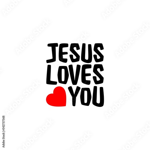 Jesus loves you word icon isolated on white background