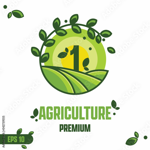 Numeric 1 Agriculture Logo