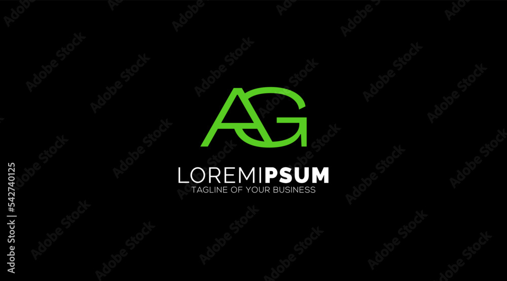 Modern letters AG, AG Logo Design Template Vector. Modern letters AG, AG Logo Design Template Vector.