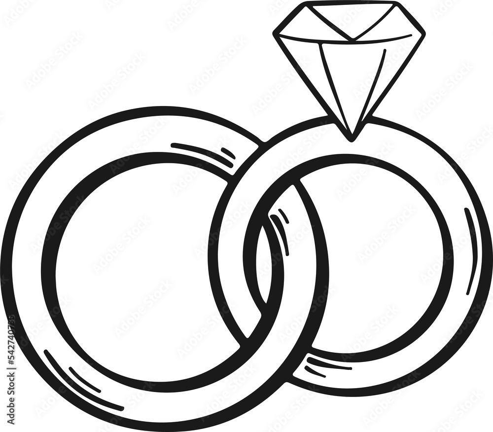 Free: Wedding Ring Symbol Clip Art - Wedding Ring Doodle Png - nohat.cc