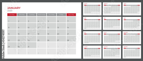 2023 Calendar for Desk